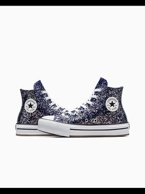 Converse Chuck Taylor All Star EVA Lift Glitter High Top Kids Size 5 LN